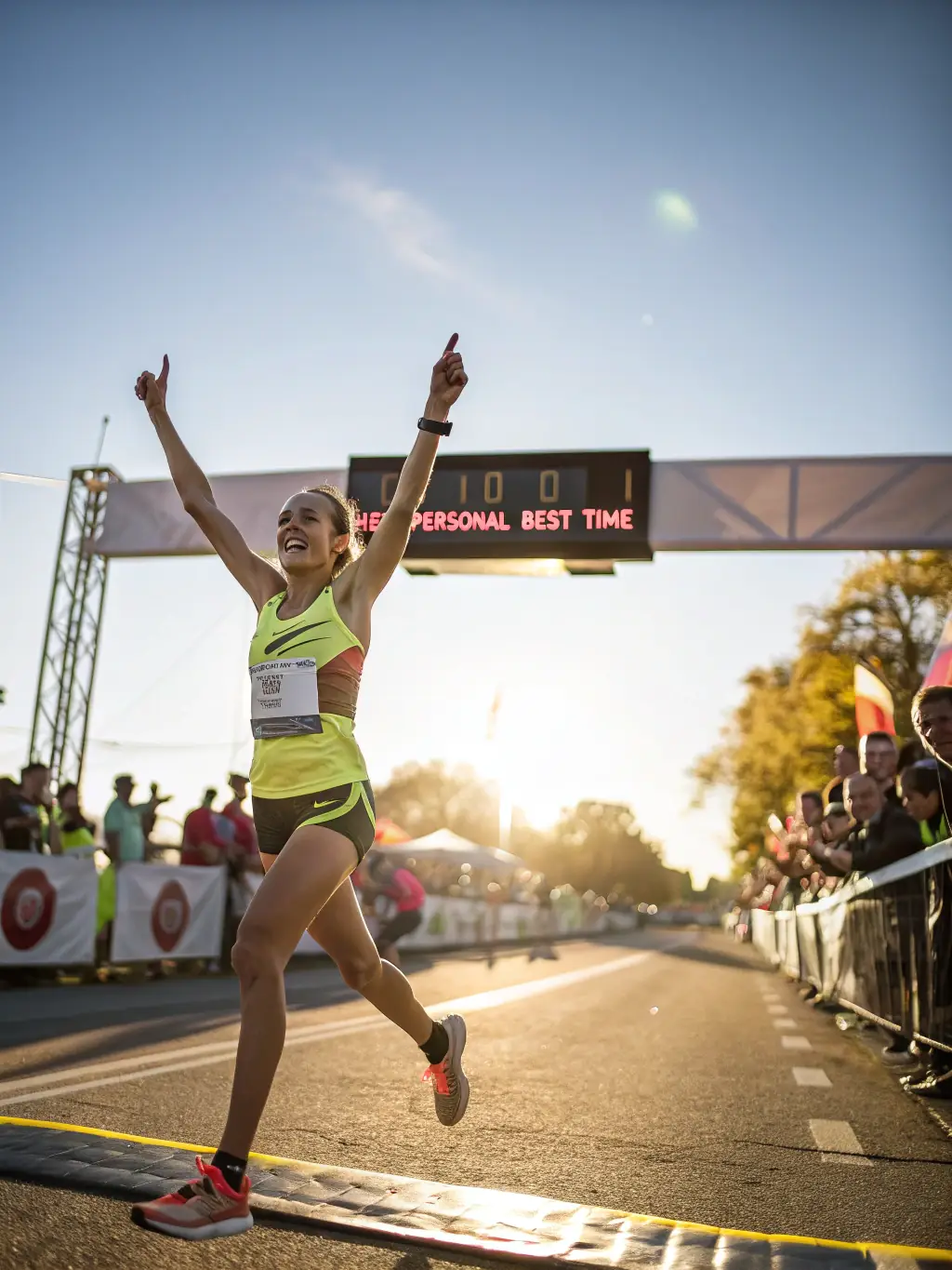 An inspiring image of athletes crossing the finish line at a duathlon, capturing the sense of accomplishment and community spirit at the Saintes Duathlon on September 8, 2026.